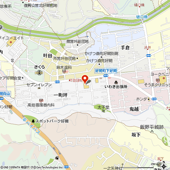 ブリヂストンタイヤサービス東日本(株)　たいら店付近の地図